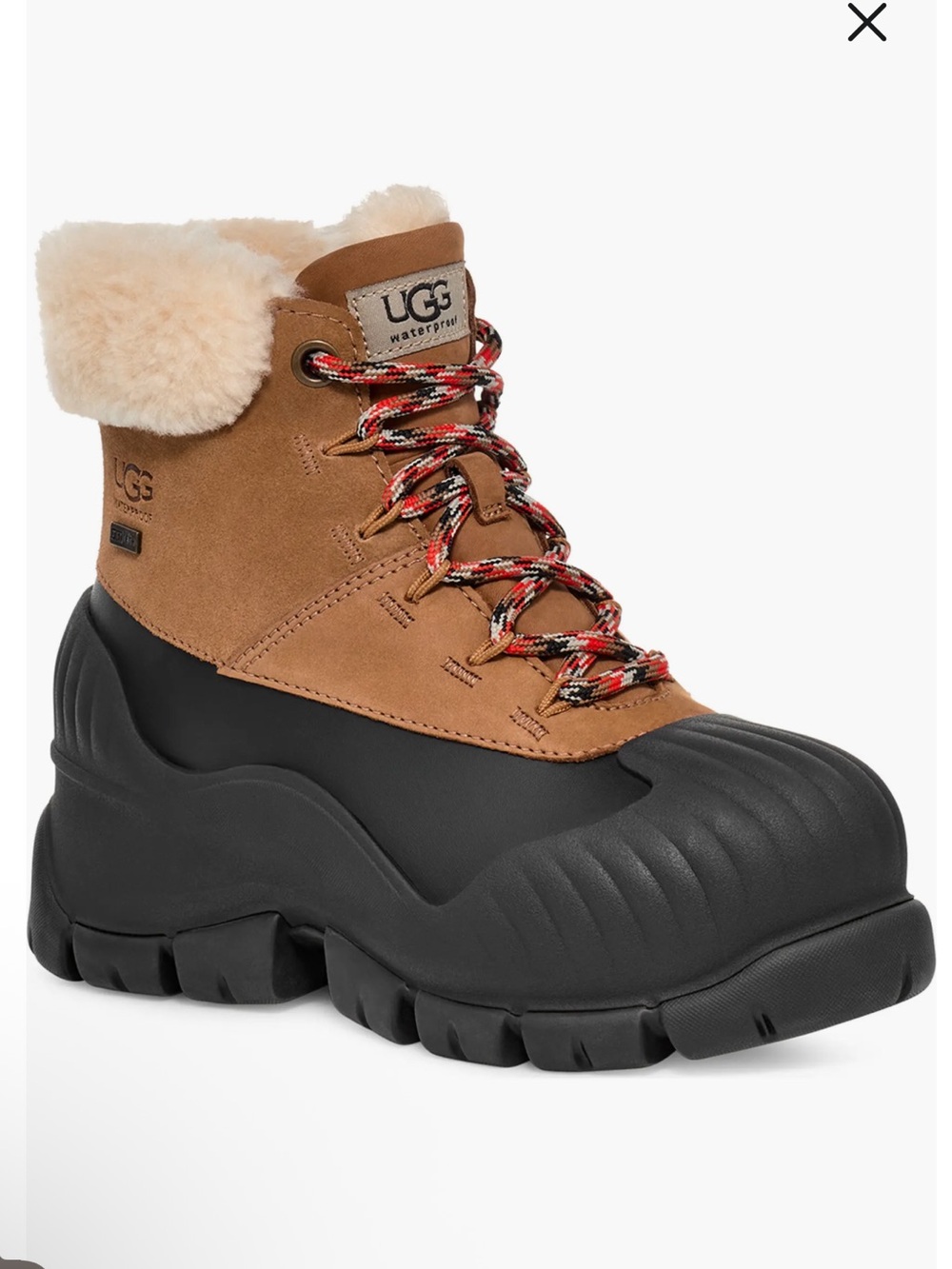 Ugg women’s Adiroam Waterproof Hiking Boot US size 7 leather chestnut